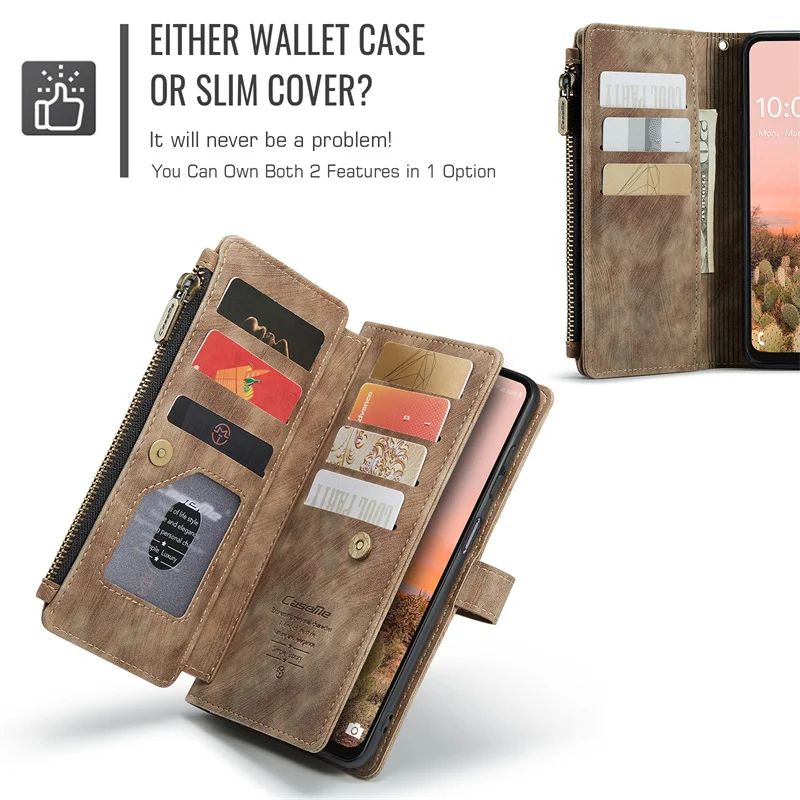 Leather Wallet Card Phone Case with Enhanced Protection and Stylish Design