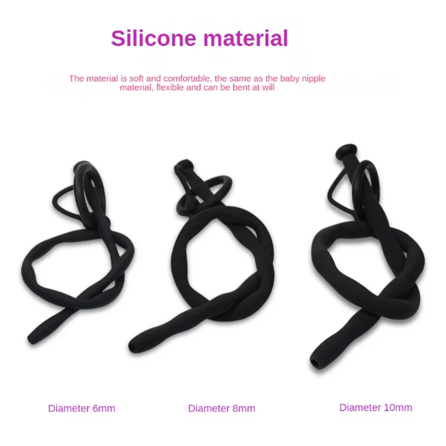 Penis Sex Toys Silicone Hollow Urethral Catheter Dilator Horse Eye Irritation Adult Sex Toy For Men Gay Penis Plug Insertion Urethral Cather
