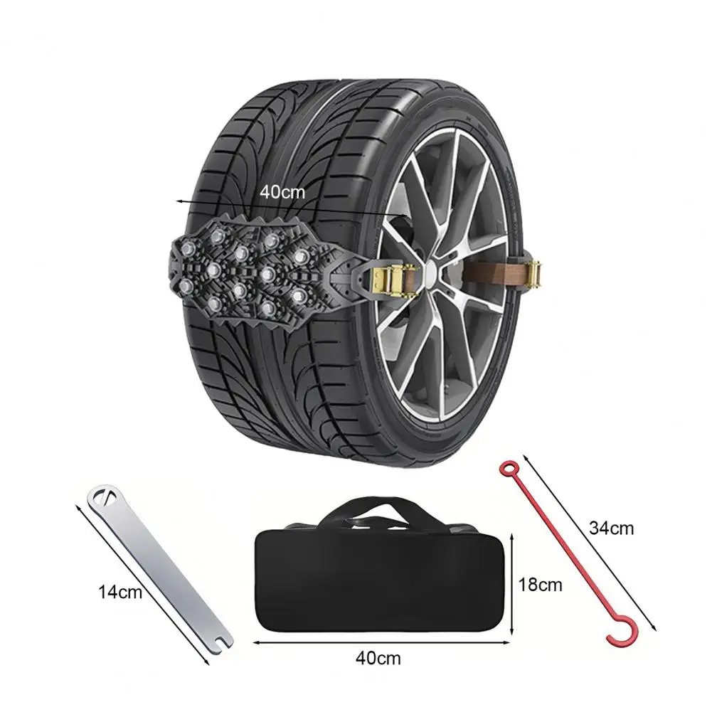 Adjustable Car Tire Snow Chain High Hardness Winter Tire Chains Thickened Car Anti Skid Chains Off-road Vehicle