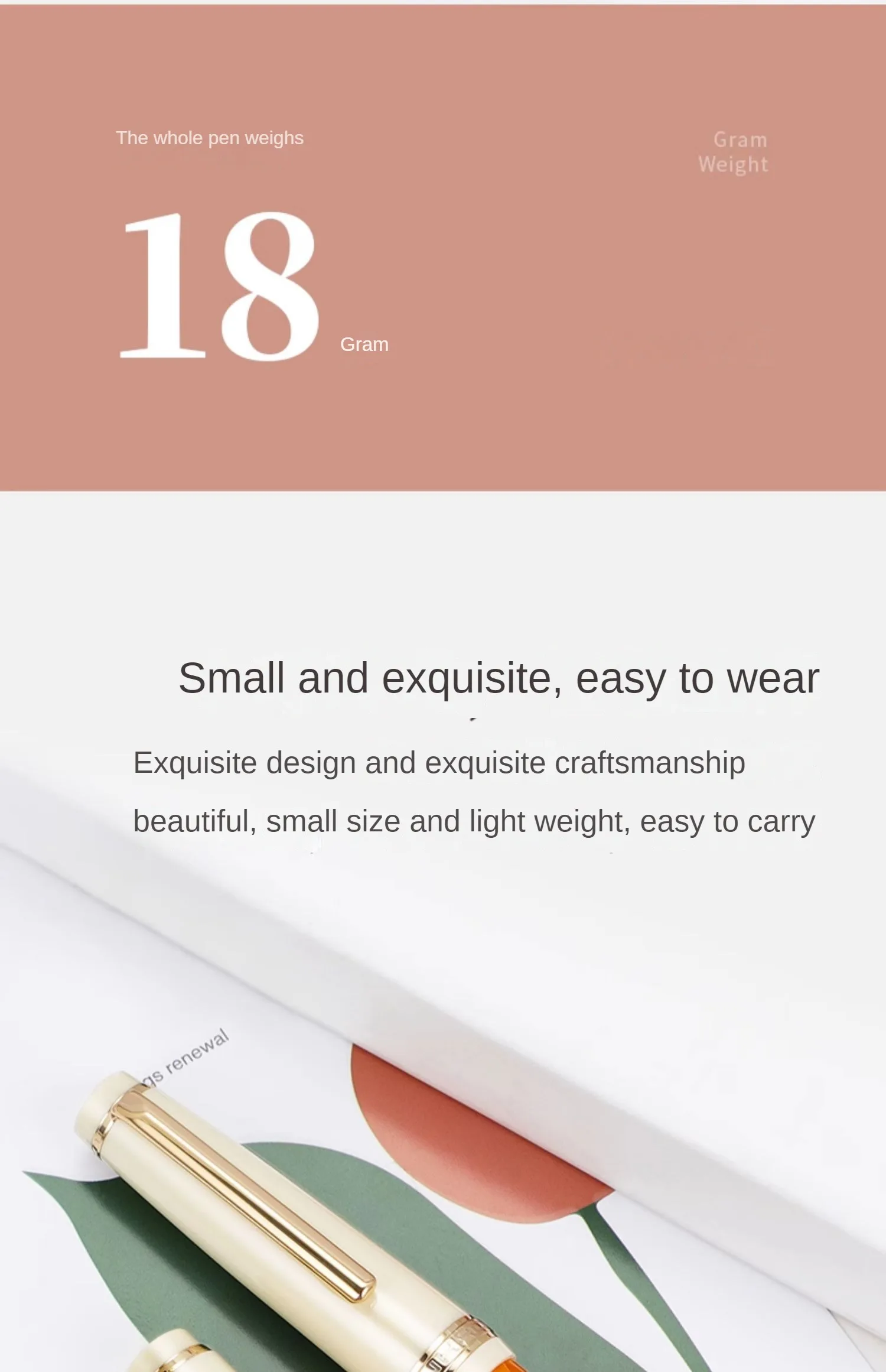 Jinhao 82 Mini Acrylic Fountain Pen - Cute Portable Calligraphy Pen for Office and School Supplies