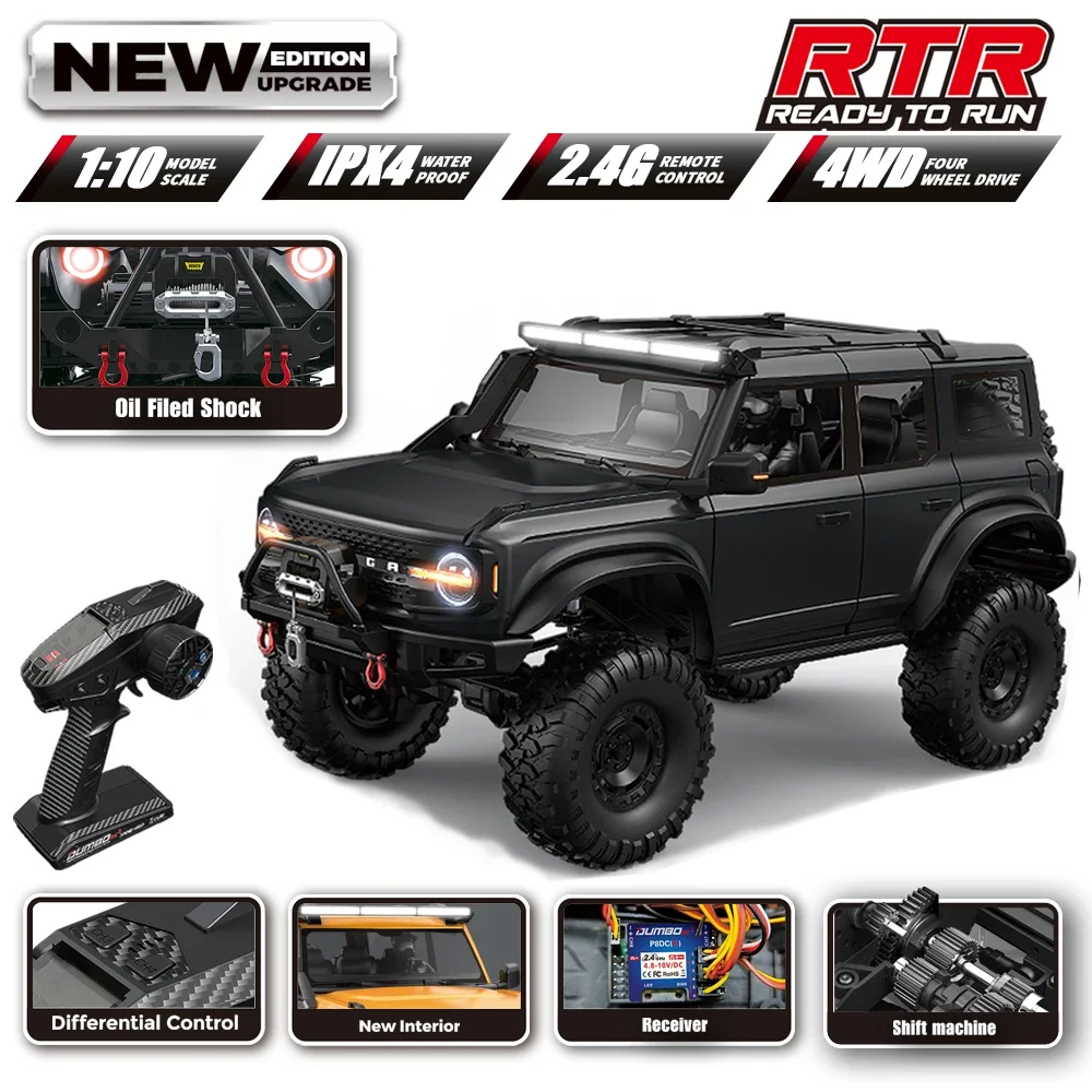 RC Crawler 1/10 Rc Car 4WD RTR HB R1001 with LED 2.4G
