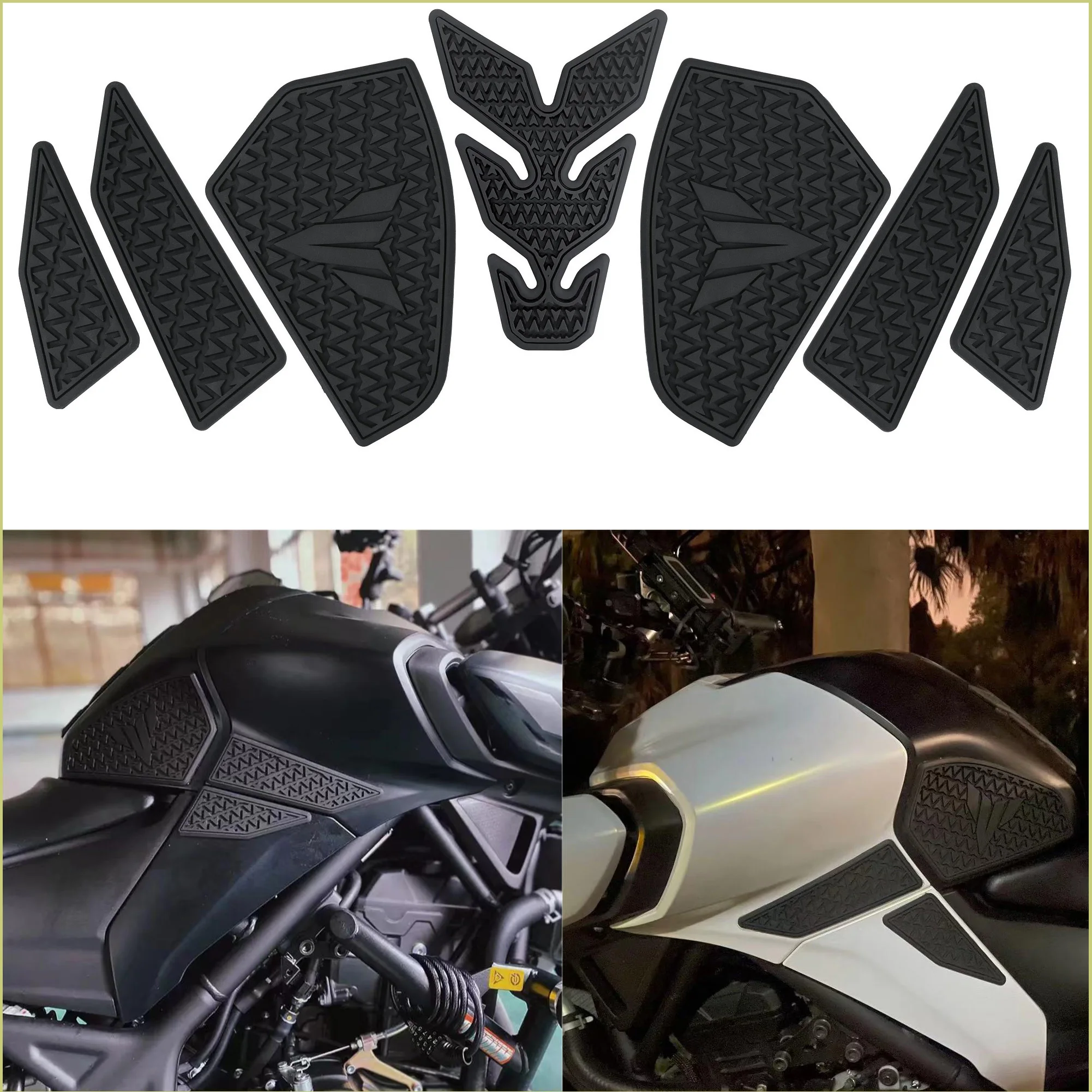 

For YAMAHA MT03 25 MT-25 03 2020- 2023 Motorcycle Accessories Fuel Tank Sticker Rubber Waterproof On Both Sides Anti Slip Fish