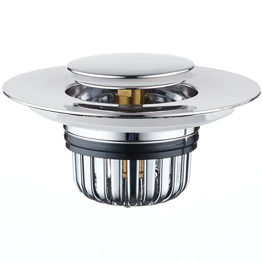 

Fast Drainage Kitchen Sink Drain Plug Push Type Brass Bounce Core Filter Screen