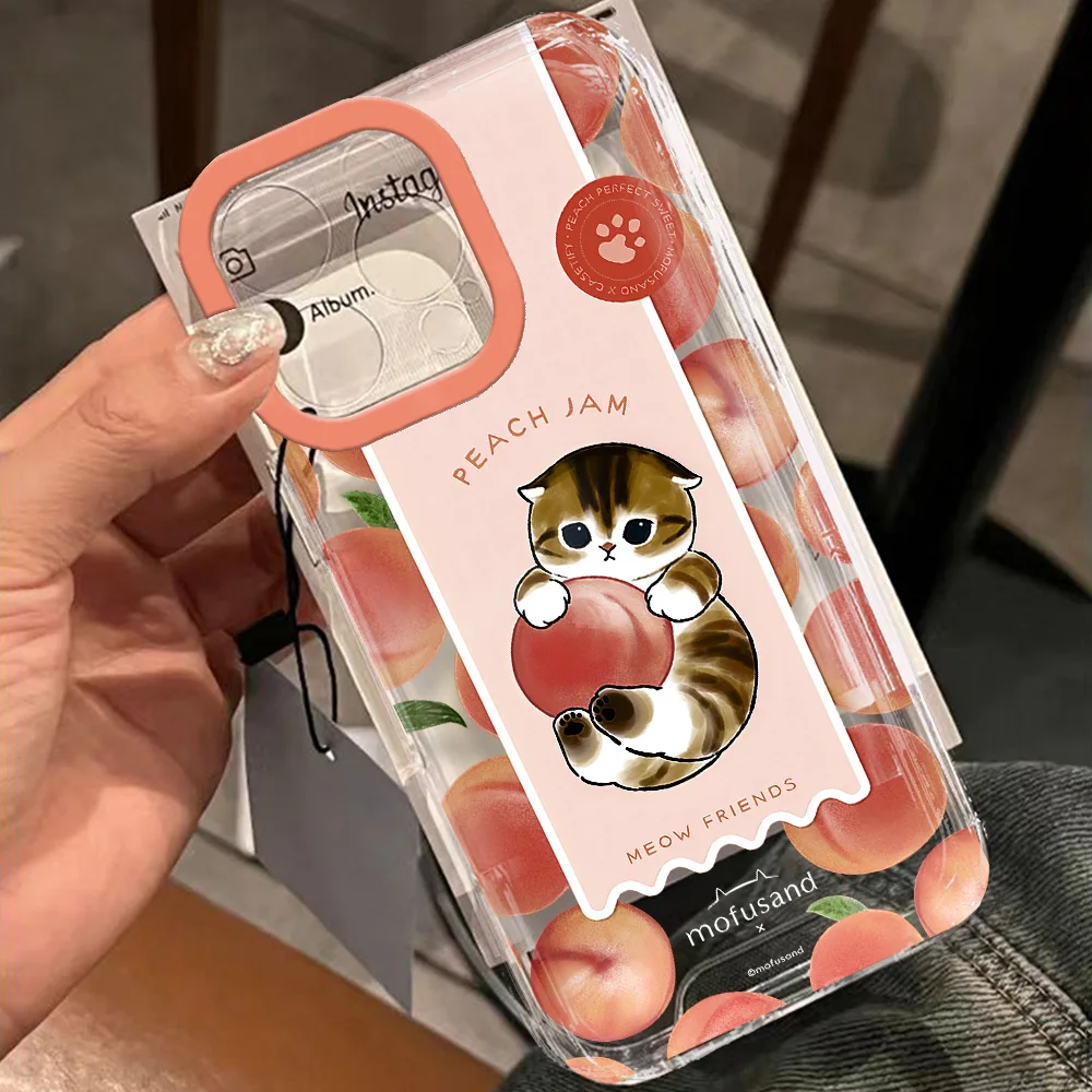 thumbnail image 1 of Linda funda de teléfono m-mofusands cat Clear Space para Xiaomi Redmi NOTE 8, 9, 9A, 9s, 10, 11, 12, 12C, 13, 13C, K30, K50, 10C Pro Plus, 4G, 5G, 1 of 5