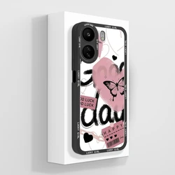 Lovely Girl Smooth Liquid Protective Back Cover s Shell Bumper for Redmi 13C 4G (TYB381)