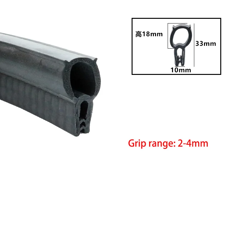 Durable U-Type Rubber Edge Guard - Anti-Collision & Waterproof Sealing Strip