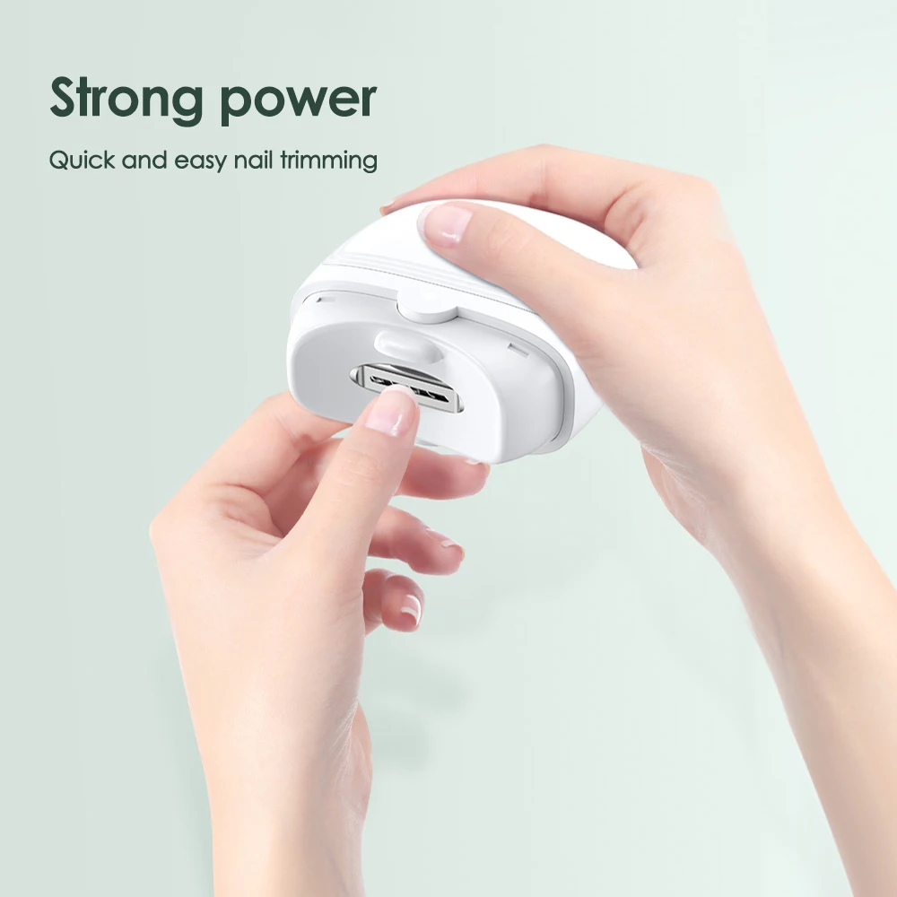 Electric Nail Clippers With Light Automatic Anicure Trimmer Adult Baby Fingernail Toe Scissors Pedicure Polishing Nails Cutter: 3 - 5 Days Free Delivery UK