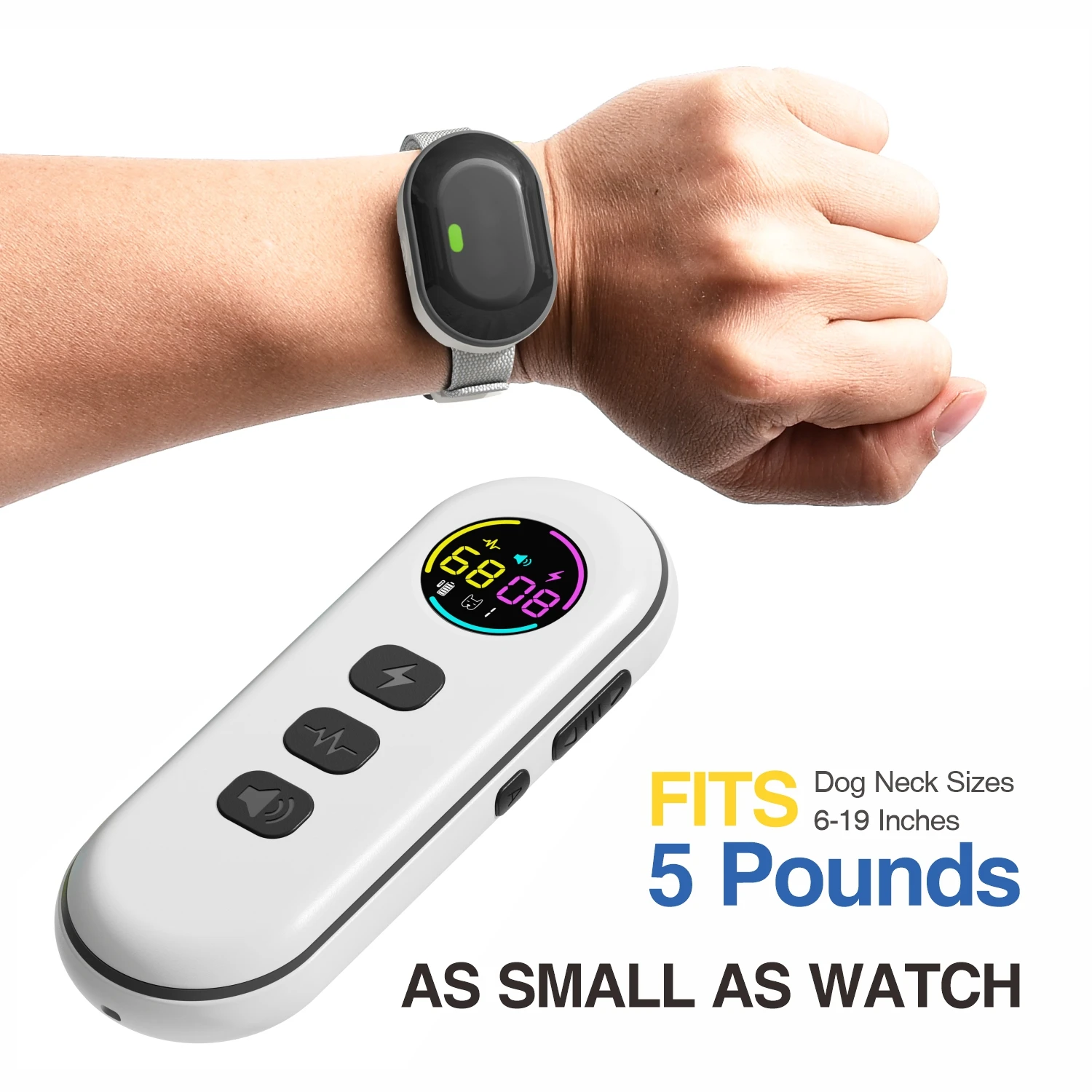 Перезаряжаемый ошейник для дрессировки собак, водонепроницаемый ошейник с электрошоком, дистанционным управлением, для маленьких и больших собак, 5-120 фунтов