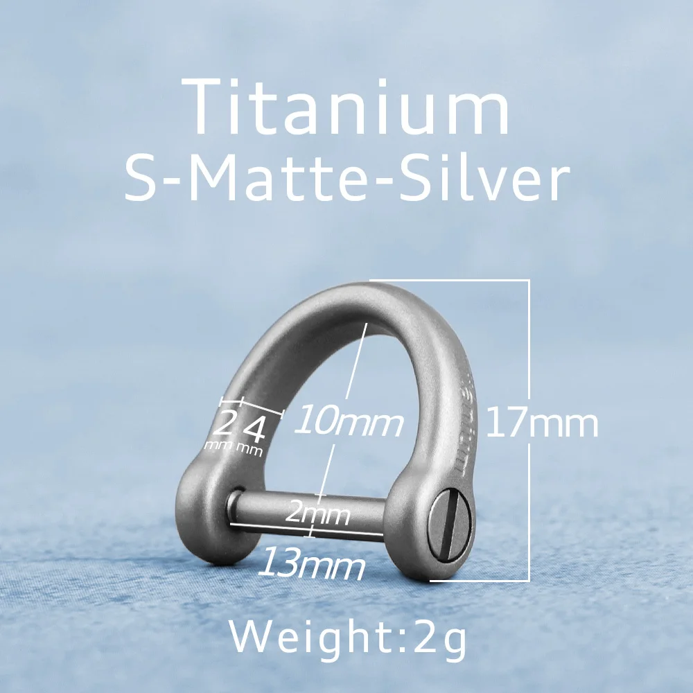Luxury Titanium Horseshoe Buckle Keychain - Lightweight Baked Color Key Ring Holder, Premium Gift