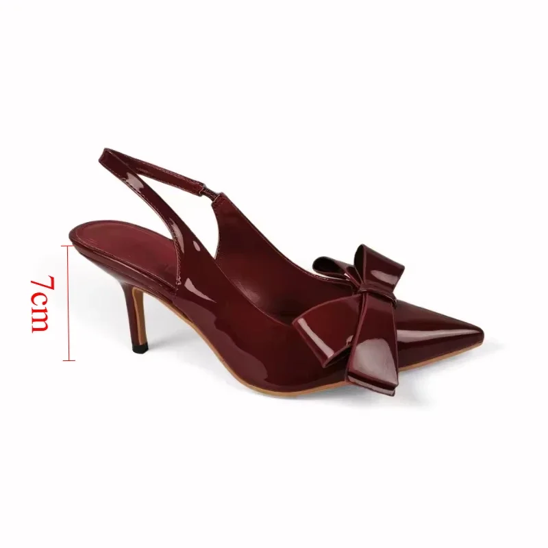 Butterfly-Knot High Heels Women Sandals Pointed Toe Slingbacks for Summer Office & Wedding Wear women slingback sandals women high heels shoes women dress shoes