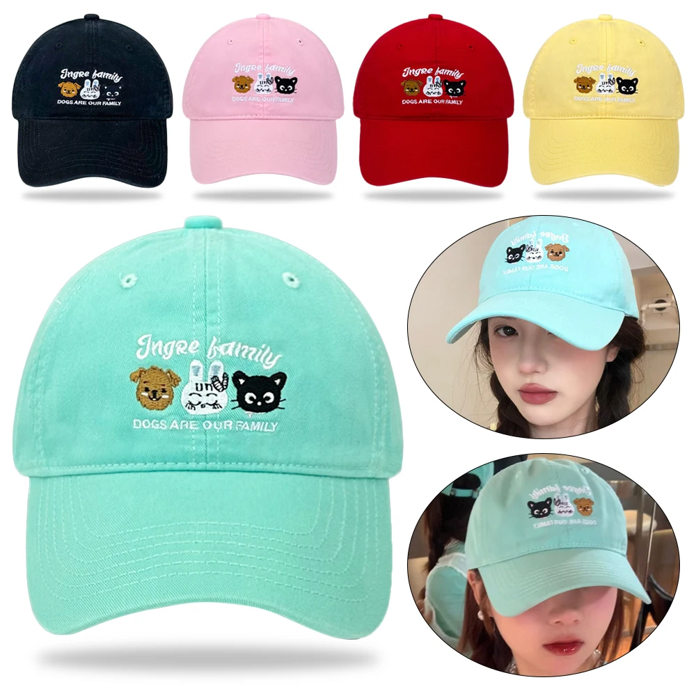 Soft Cotton Letter Embroidered Baseball Cap For Women Men Casual Outdoor Sports Curved Brim Visor Hats Unisex Hip Hop Dad Caps