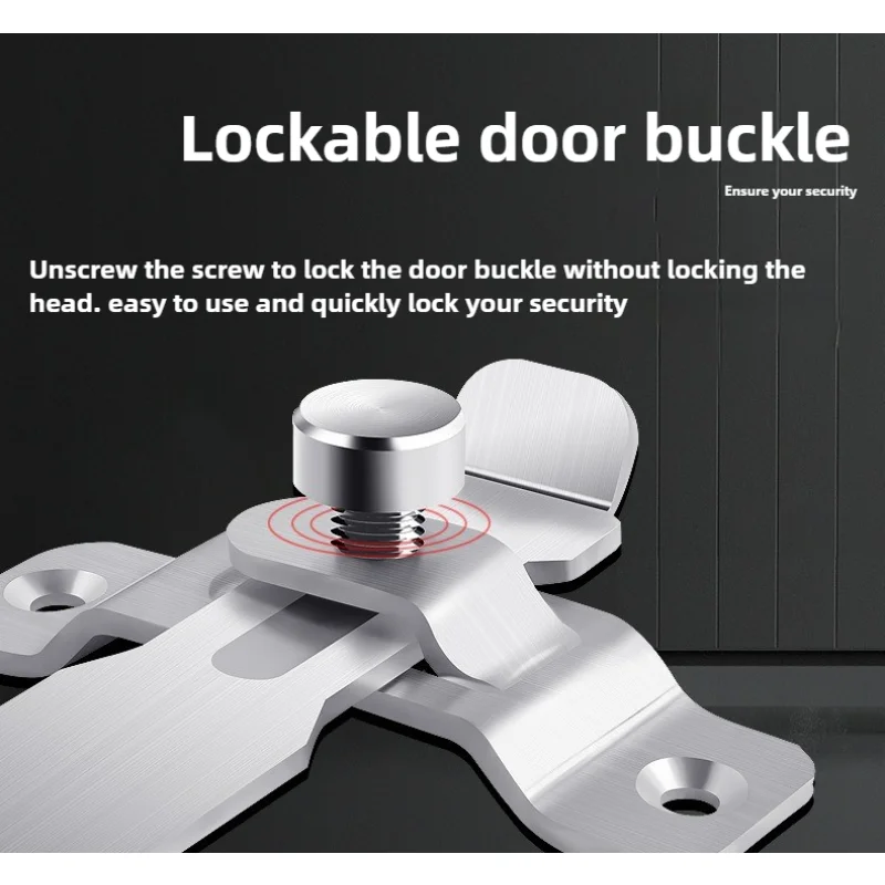Door Lock Window Lock 1Pcs Stainless Steel Sliding Barn Door Lock Hardware Gate Latches Silvery Lockable
