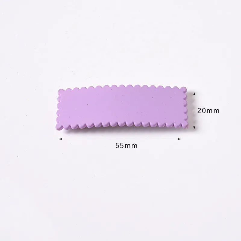 20pcs 5.5cm 웨이브 머리핀 워터 드롭 BB 클립 직사각형 마카롱 컬러 헤어 클립 Diy 쥬얼리 만들기 헤어 클립 액세서리