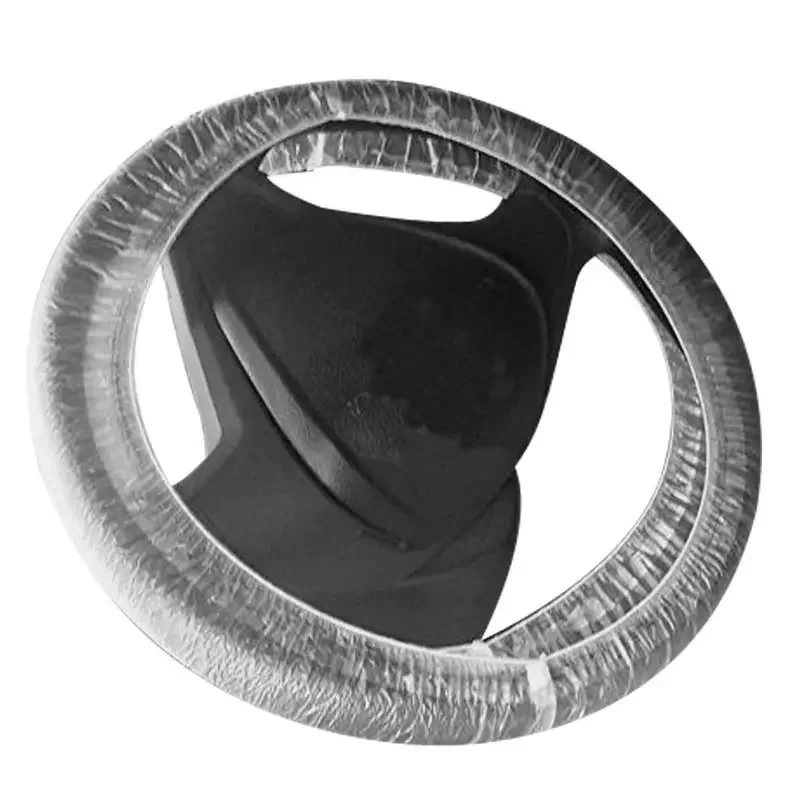 100PCS Disposable Steering Wheel Covers Elastic Non-Woven Fabric Anti-Dust Oil-Proof for Taxis Cars Rental Vehicles