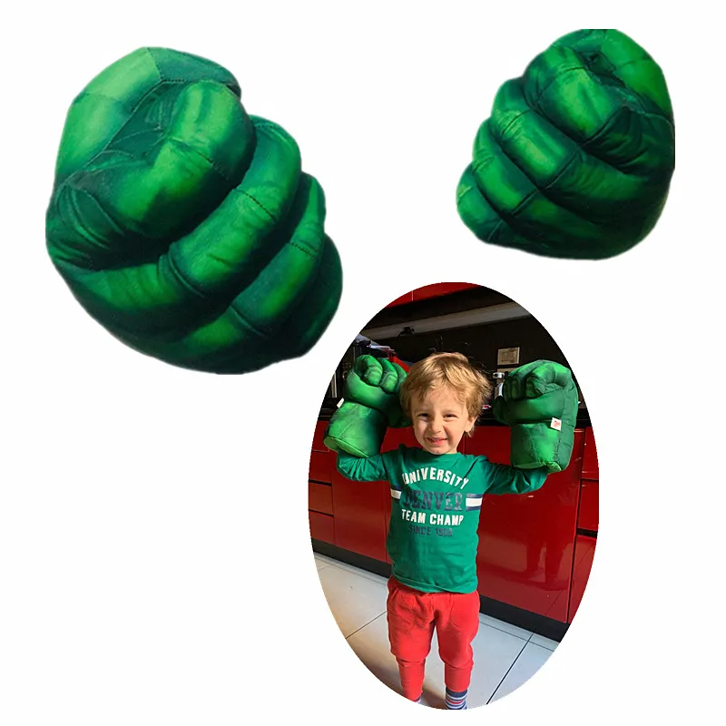 Child Cosplay Superheroes Fist Plush Gloves Performing Shield Props Toys Kids Gift Halloween Dress Up cartoon gloves superhero boxing gloves superhero gloves cosplay gloves