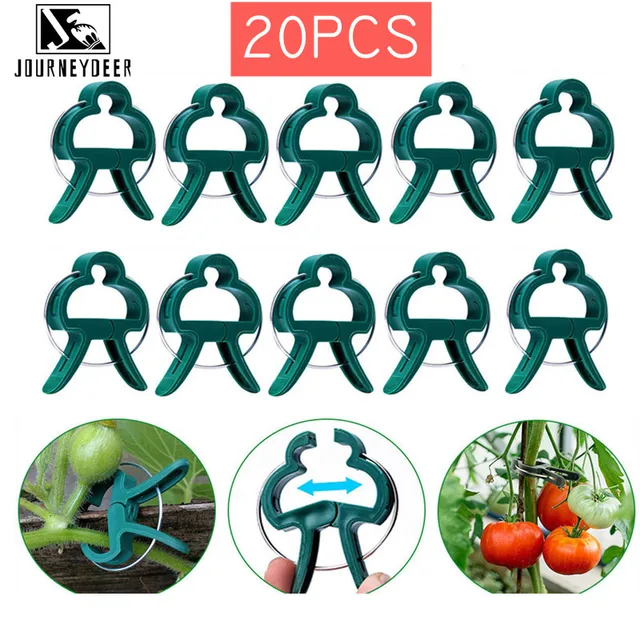 20/10/5 Pcs Zöld Kerti Növény Rögzített Klipek Újrahasznosítható, Üvegházhatású Zöldségekhez Virágok Stem Szőlő Szőlőbilincs -Tartó Rögzítőelem