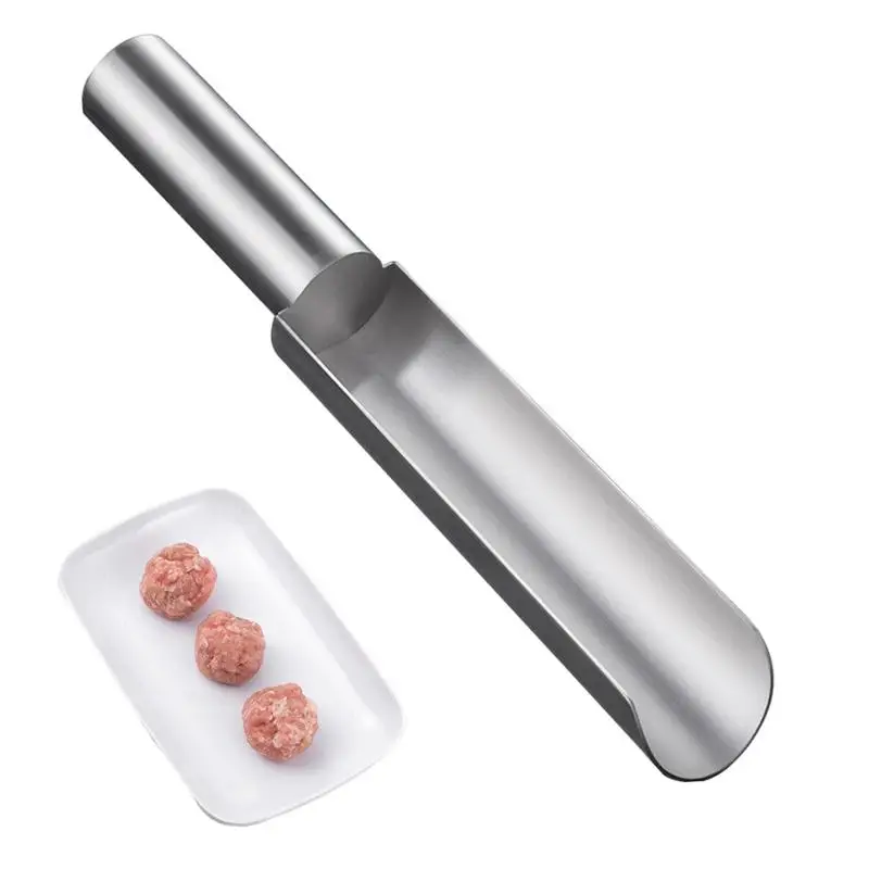 

Совок для Meatball, прочная стальная моющаяся ложка, совок, ручная машина для изготовления пищи, для говяжьих шариков, рыбных шариков, рисовых шариков