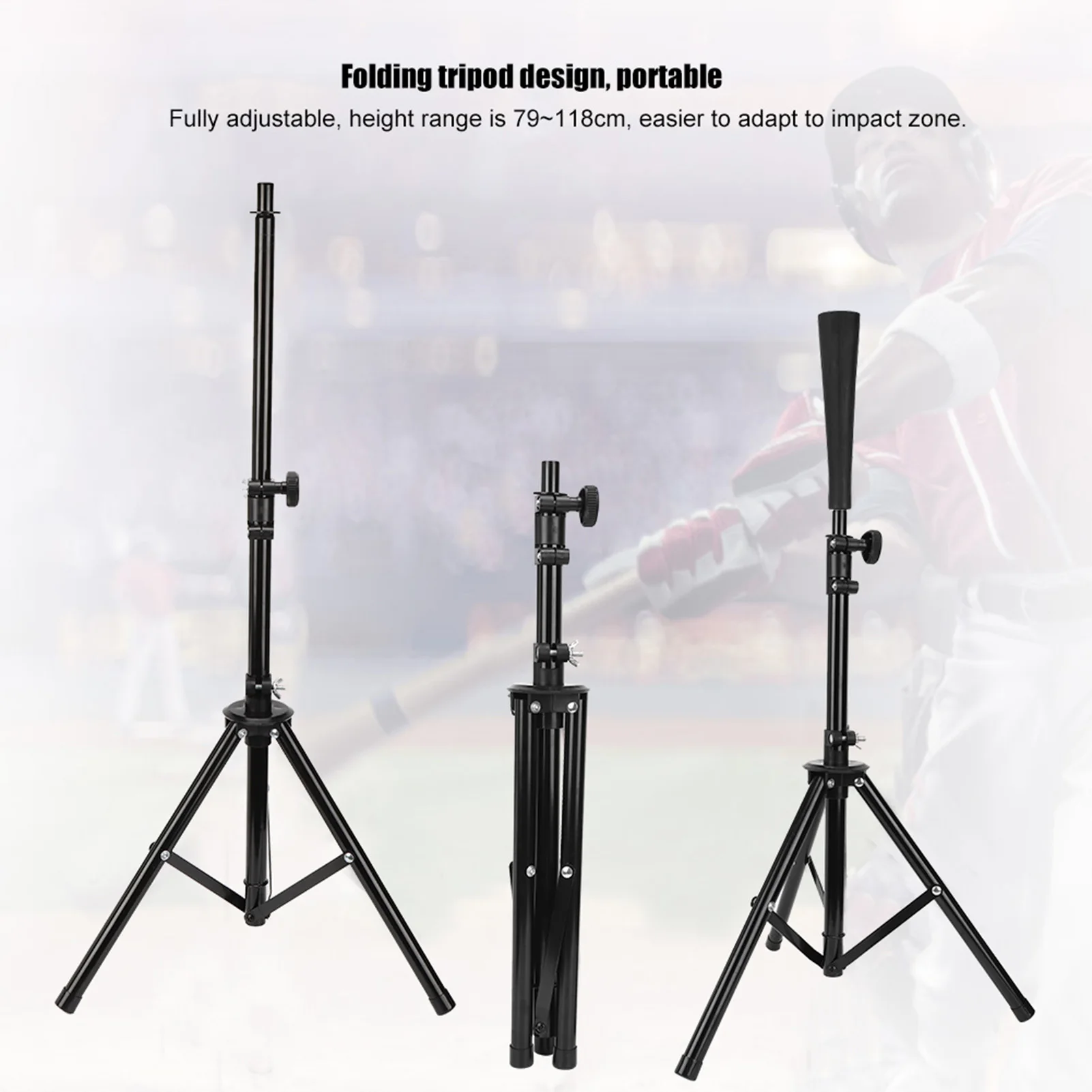 Baseball Batting Tee Adjustable Softball Tripod T Stand Practice Training Hitting Ball Baseball Batting Tee Tripod