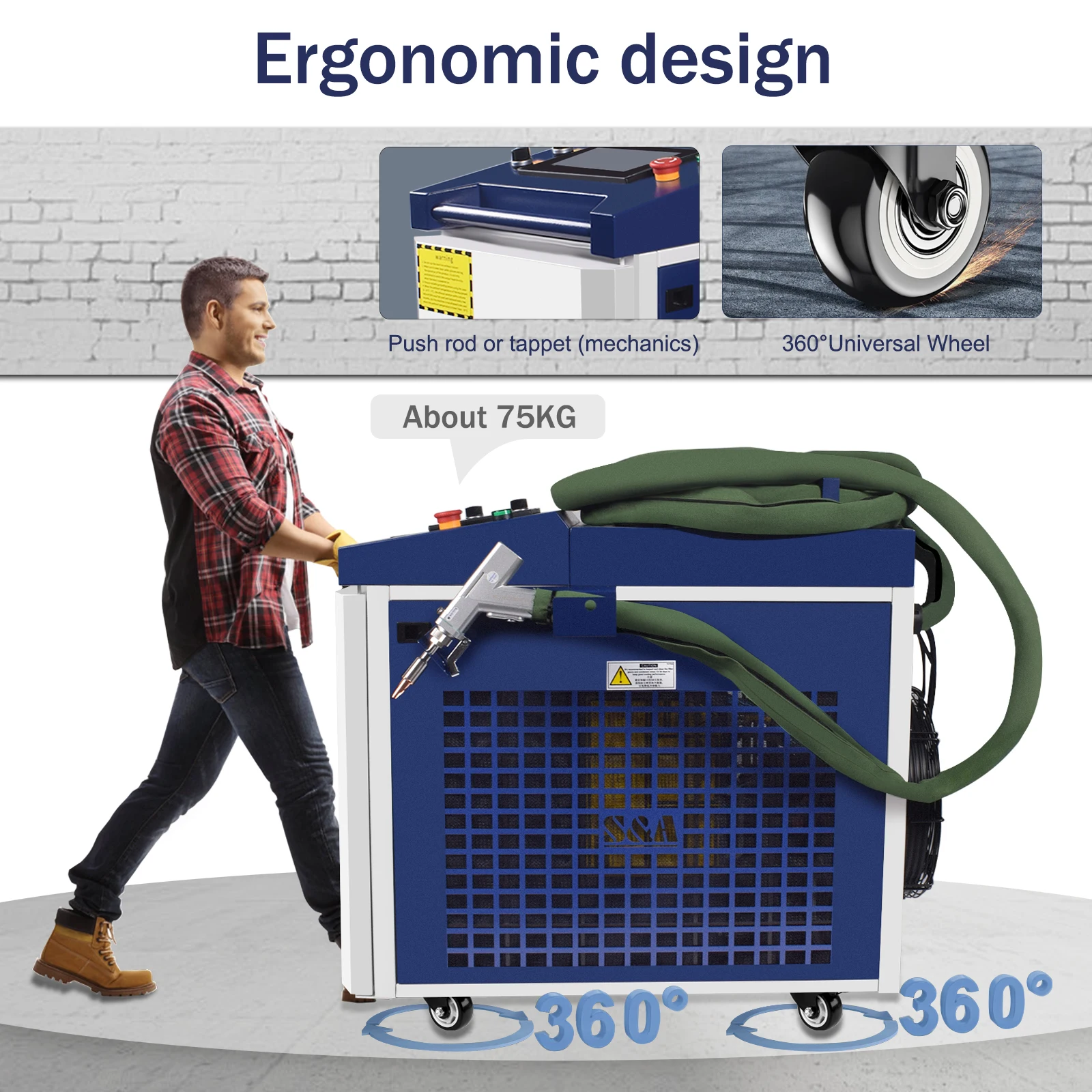 3000W Raycus 4-in-1 Faserlaser-Schweißgerät Handgeführte Laser-Schweiß-, Reinigungs-, Schneid- und Lötmaschine SUP 28T Laserpistole für Alle Metalle – Detail 14