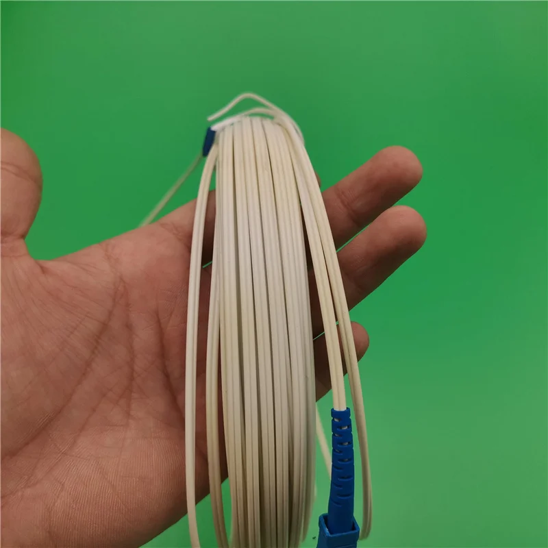 Fiber SC Patch Cables FTTH SC UPC White 150M SC UPC Single Mode Simplex outdoor FTTH Drop Cable Fiber Optic Extension Cable