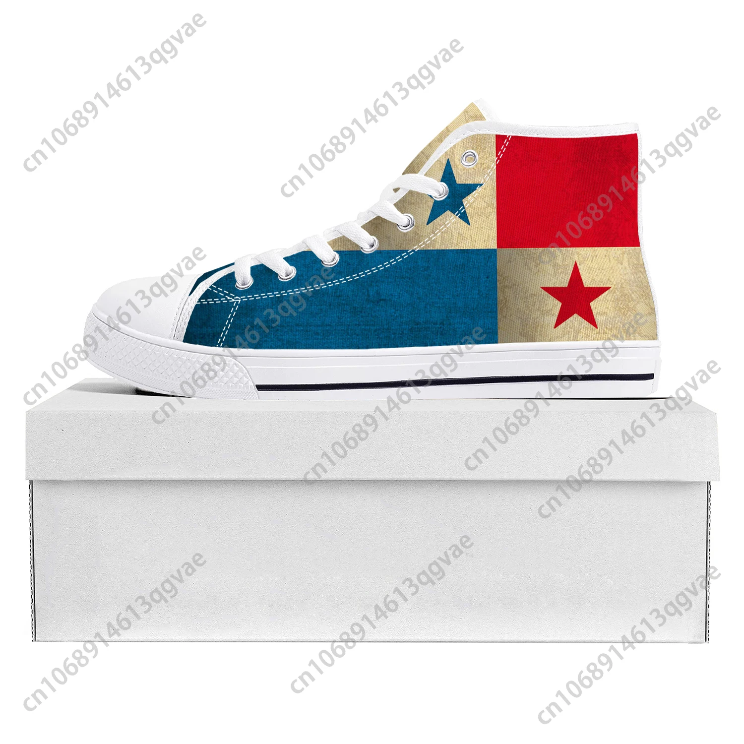 Panamanian Flag High Top High Quality Sneakers Mens Womens Teenager Canvas Sneaker Panama Casual Couple Shoes Custom Shoe