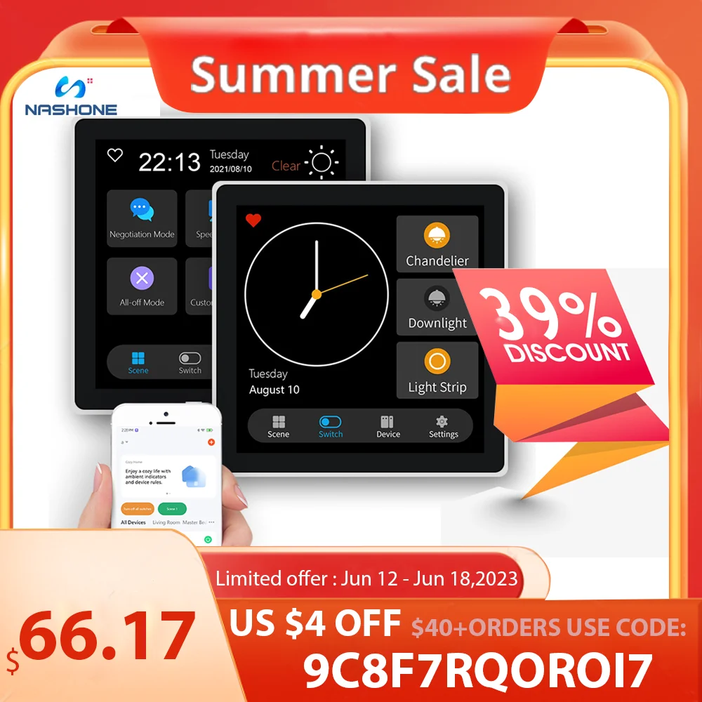 Zigbee Smart Home Tuya control panel Multi Functional 4" LCD Control ...