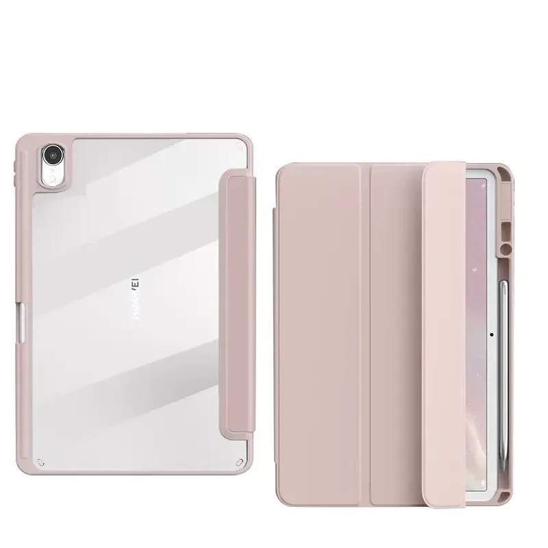 Couro Inteligente Tampa Traseira Dobrável para Huawei Matepad 11 Case com Suporte de Caneta Acrílico 11.5 Btk-w09 W00 pu