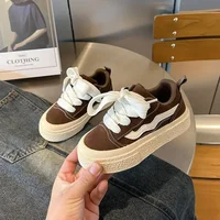 2024 Boys And Girls Canvas Shoes Children's School Performance Shoes Babys Children Biscuit Bottom Breathable Kids Shoes 2