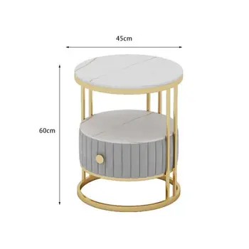 sofa side light luxury rock round Draw Side Table 6
