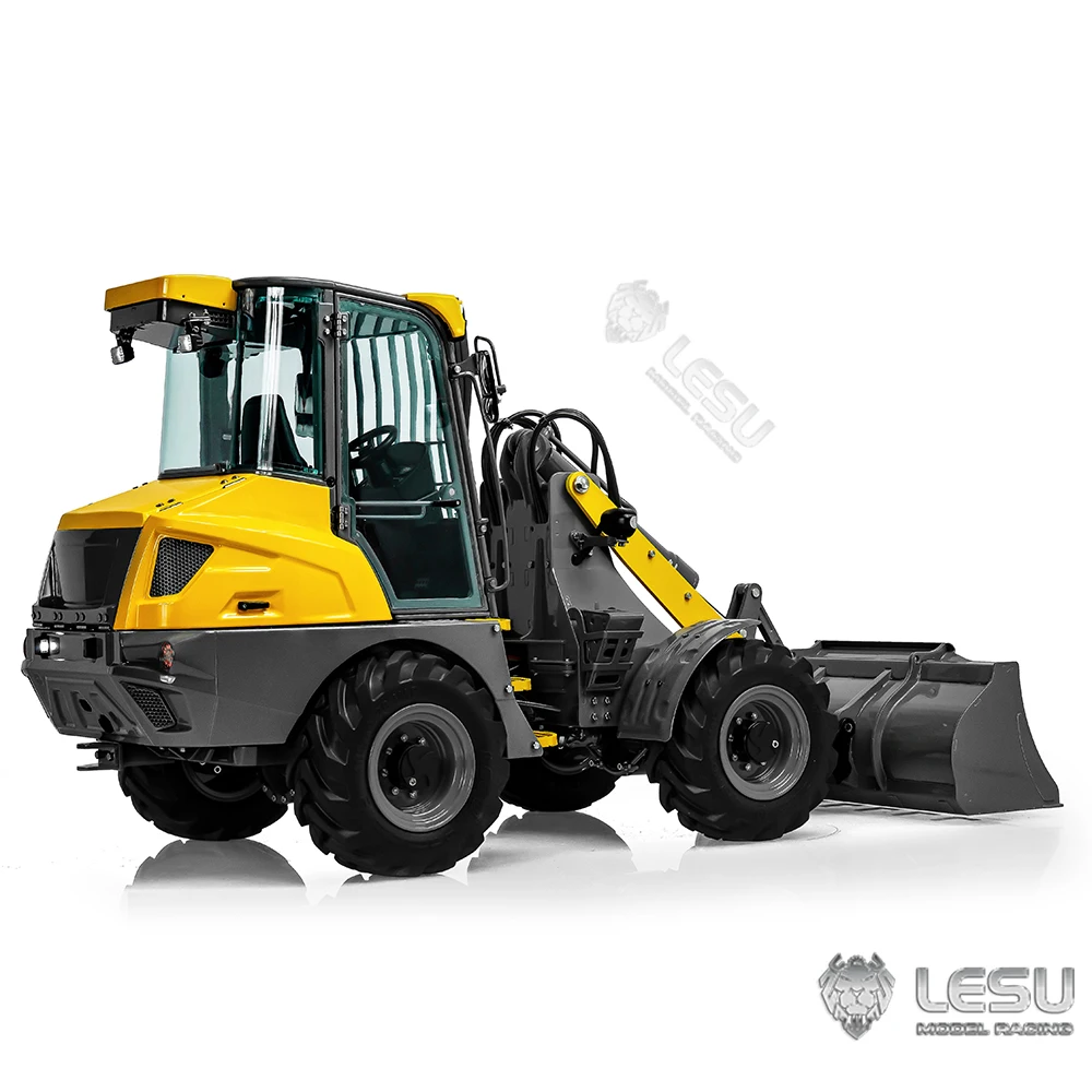 In Stock LESU Aoue-MCL8 1/14 RC Hydraulic Metal Wheeled Loader 4*4 Kit Construction Truck Model Light Sound ESC Toy Gift Vehicle 3