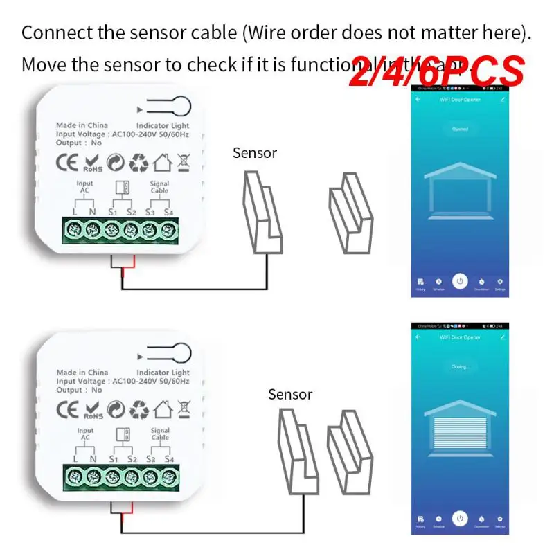 

Устройство для открывания раздвижных ворот Tuya Smart Life с Wi-Fi, 2/4/6 шт., 110 В, 240 в, Голосовое управление с Alexa