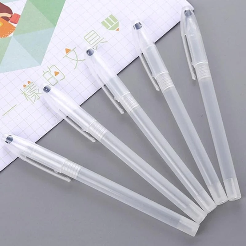 10 stücke Gel Stift Shell Kugelschreiber Transparente Abdeckung Klar Stift Stationäre Büro Schule Liefert Schreiben Werkzeuge Bildung Liefert – Detail 2