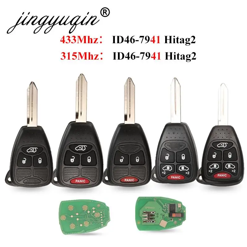 315/433Mhz ID46 Remote Car Key Entry Transmitter for Dodge RAM JEEP Commander Compass Grand Cherokee Liberty Wrangler Chrysler car key car remote key
