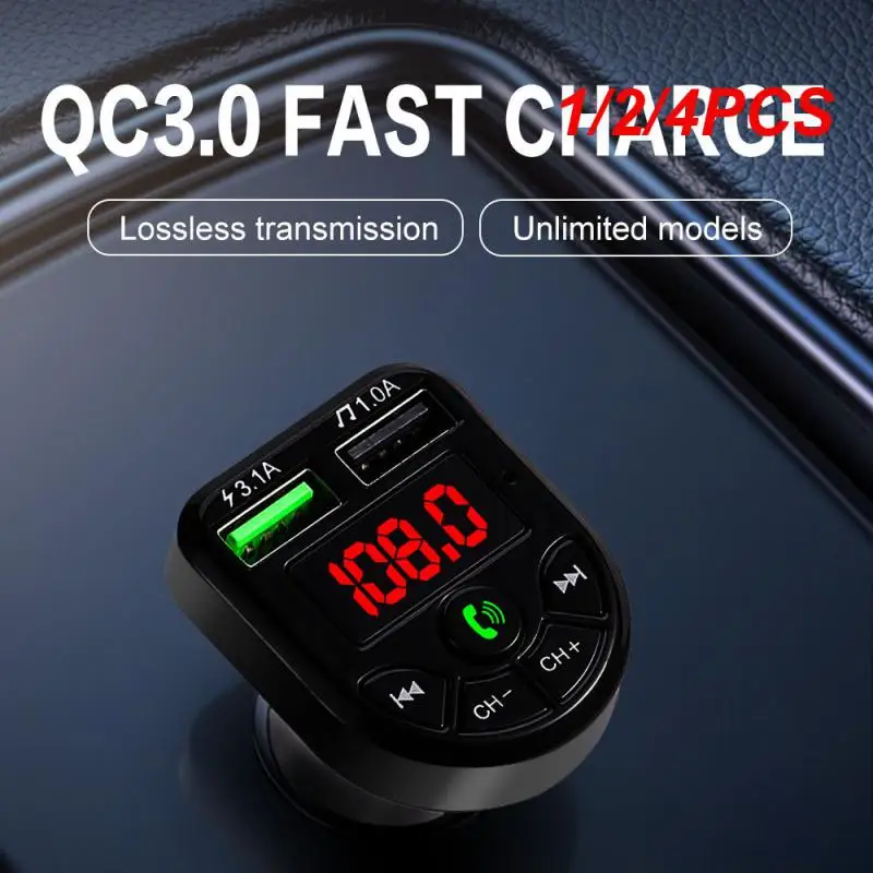 

1/2/4 шт., автомобильный беспроводной FM-передатчик Bluetooth 5,0