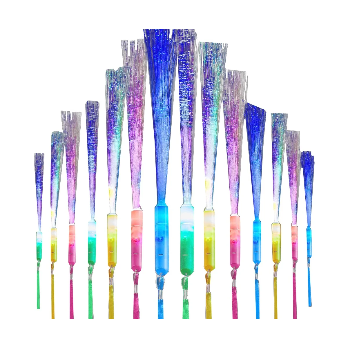 

60 PCS Fiber Optic Wands Glow Wands LED Light Up Flashing Sticks for Kids Birthday Party Wedding Halloween Christmas