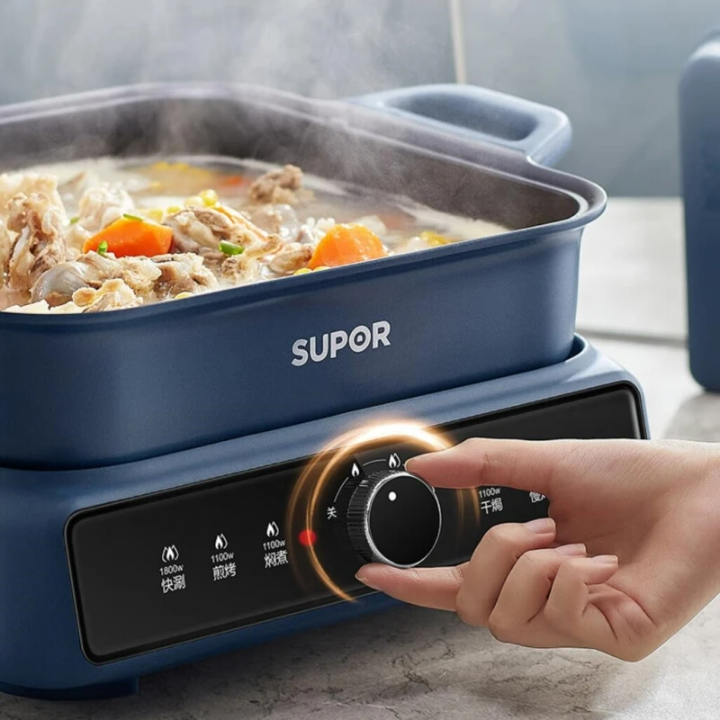 SUPOR 220V Electric Hot Pot Multi-Purpose Cooker 6L Split Type Household Electric Hot Pot 1800W Multifunctional Electric Pot 5