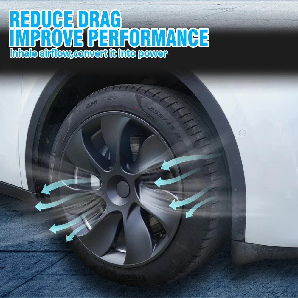 19-Inch Automobile Hubcap Full Rim Cover Accessories Hub Cap Original Car Replacement Wheel Cap wheel hub covers wheel hub caps For Tesla Model Y-4PCS