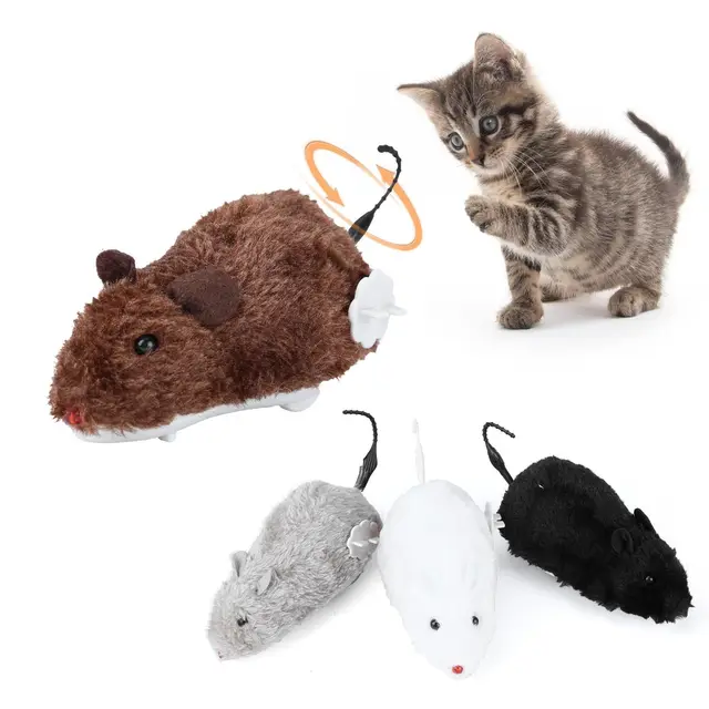 Furry Clockwork Mouse Toy,Interactive Cat Toy,Cute Moving Mouse Toy for Cat, Suitbale for Flat Surfaces Furry Clockwork Mouse Toy,Interactive Cat Toy,Cute Moving Mouse Toy for Cat, Suitbale for Flat Surfaces