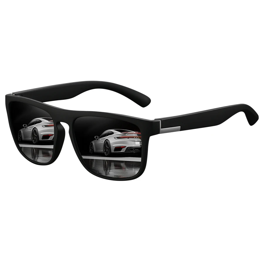 Lunettes de soleil carrées vintage polarisées luxe - Conduite pêche homme femme UV400