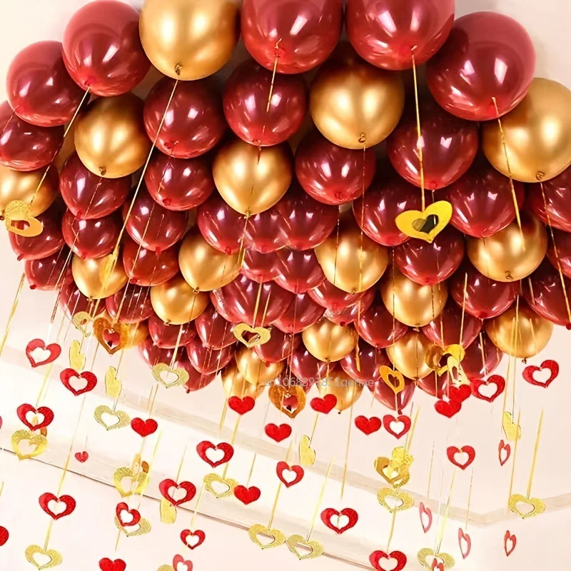 100pcs Wedding Birthday Party Decoration Decoration Balloon Rain Silk Sequin Pendant Wedding Supplies Wedding Room Decoration