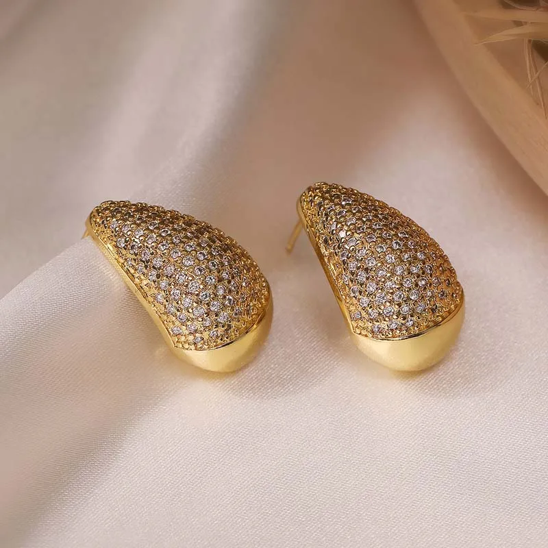[Golden dew] 韓国☆18K Gold☆Watergarden3 Earrings Golden dew] 韓国☆18K Gold☆Watergarden3 Earrings
