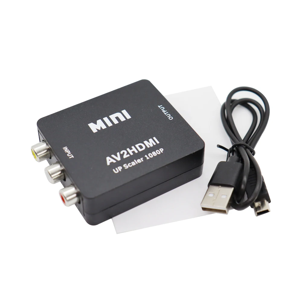 HDMI to av adapter HD 1080P RCA AV To HDMI-compatible Composite Adapter Converter AV2HDMI Audio Video Cable CVBS AV Adapter with USB Cable audio video converter adapter