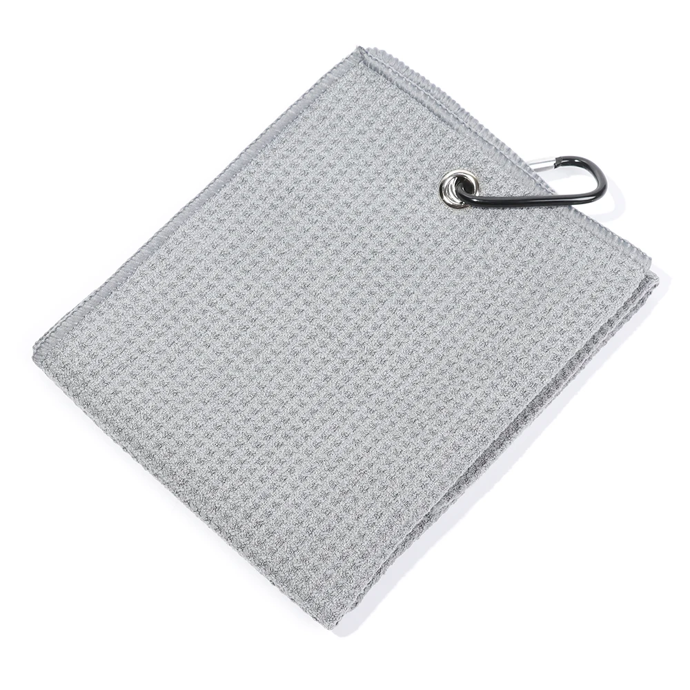 Microfiber Cotton Golf Towel With Carabiner Hook Cleans Clubs Golf Towel Balls Hands Cleaning Towels 30*50cm 2