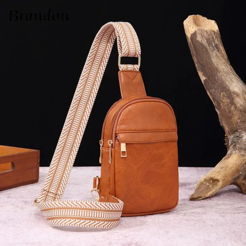 

New Fashion Chest Bag Wide Shoulder Belt Retro Bohemian Women's Fanny Pack