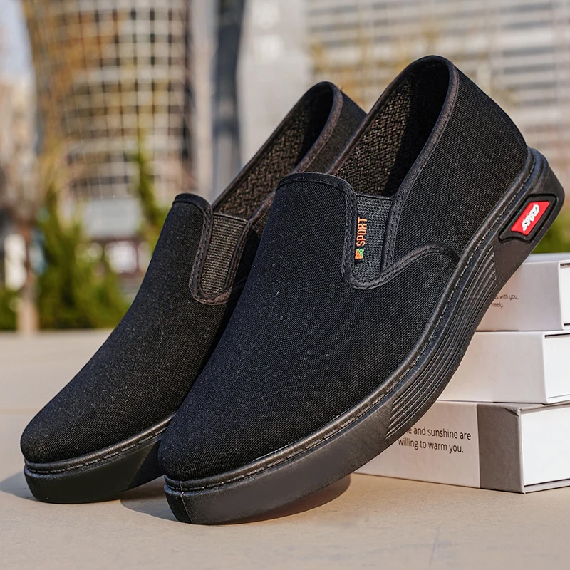 

Old Beijing Cloth Shoes Men's Spring/Summer 2023 New One-step Super Light Wear-resistant Breathable Work Soft Sole Anti-slip Sin