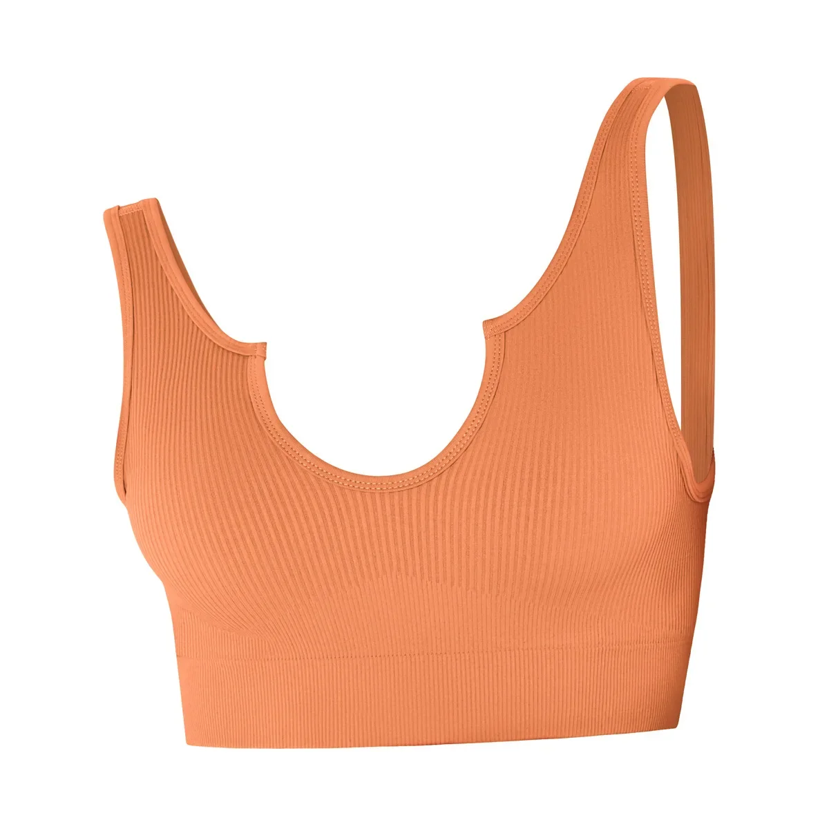 

Ribbed Bra Crop Top Ribbed Sports Vest Top Women Underwear Running Yoga Gym Fitness Yoga Ladies Push Up Brasieres Para Mujer