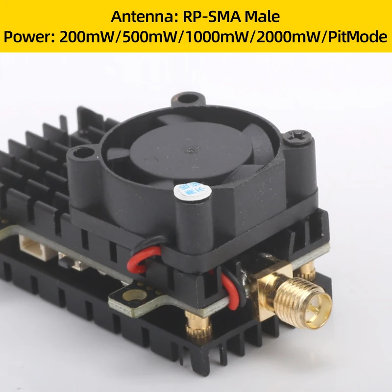 Boîtier du NORRange 2W VTX avec indicateur LED et bouton de changement de canal, idéal pour drone et aile volante