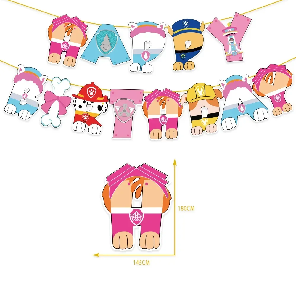 thumbnail image 1 of Juego de tarjetas para tarta de cumpleaños con temática de la Patrulla Canina, decoración para hornear, banderines para cumpleaños de niño y niña, globos de látex para decoración, suministros para fie, 1 of 4
