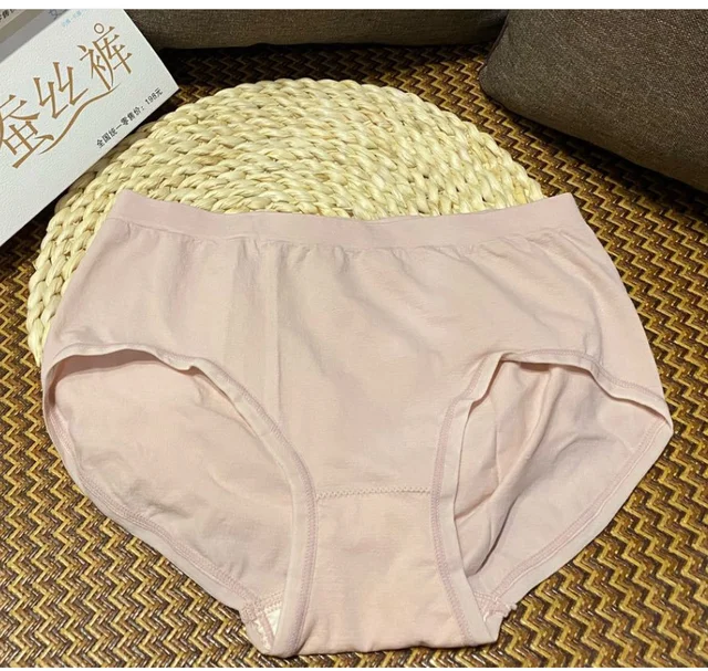3Pcs/Set Women's Underwear Silk Satin Traceless Briefs Medium Waist Thin  Sexy Hip Bag Breathable Panty Women Sexy Panties