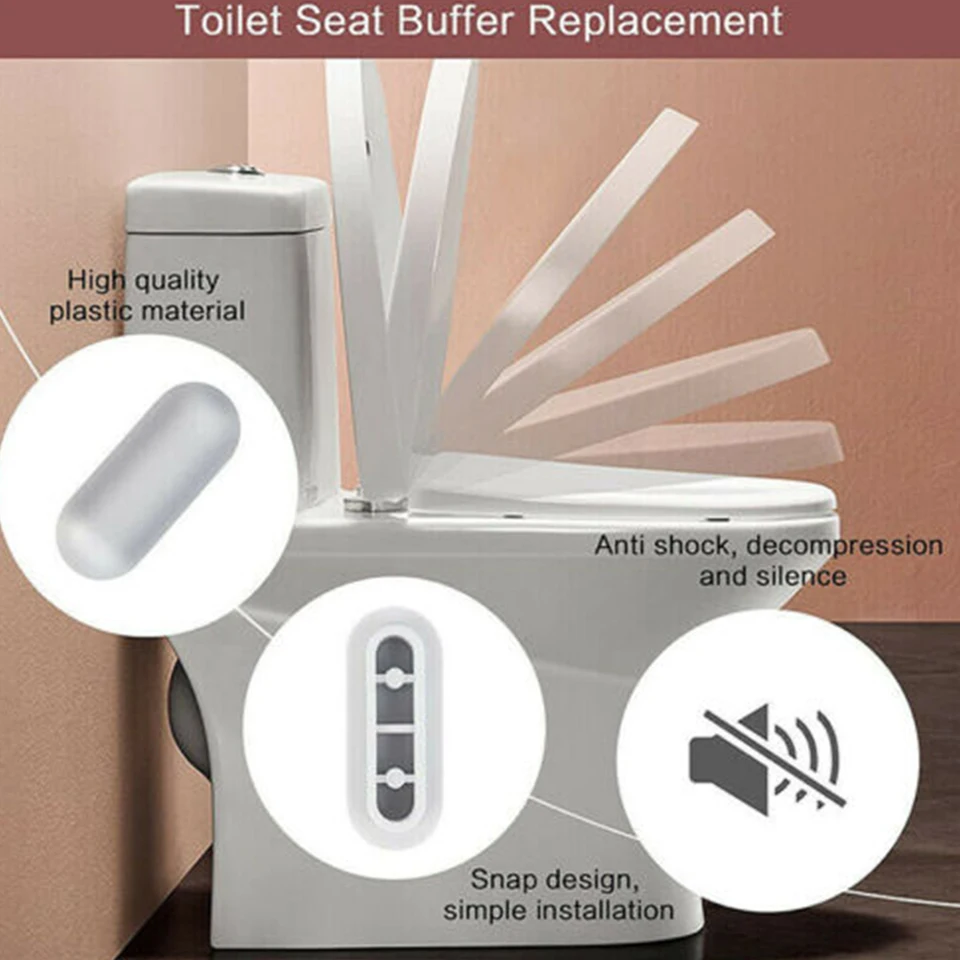6er Set Toilettensitz Stopper – Aus ABS/TPR, Selbstklebend, Gegen Klappergeräusche